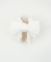 コットンレースリボンフロントバンスクリップ【nuage】