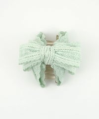 コットンレースリボンフロントバンスクリップ【nuage】