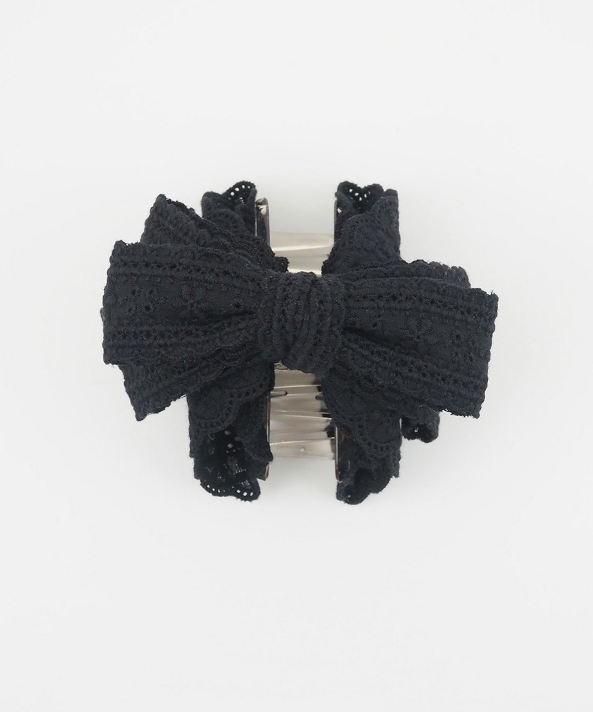 コットンレースリボンフロントバンスクリップ【nuage】