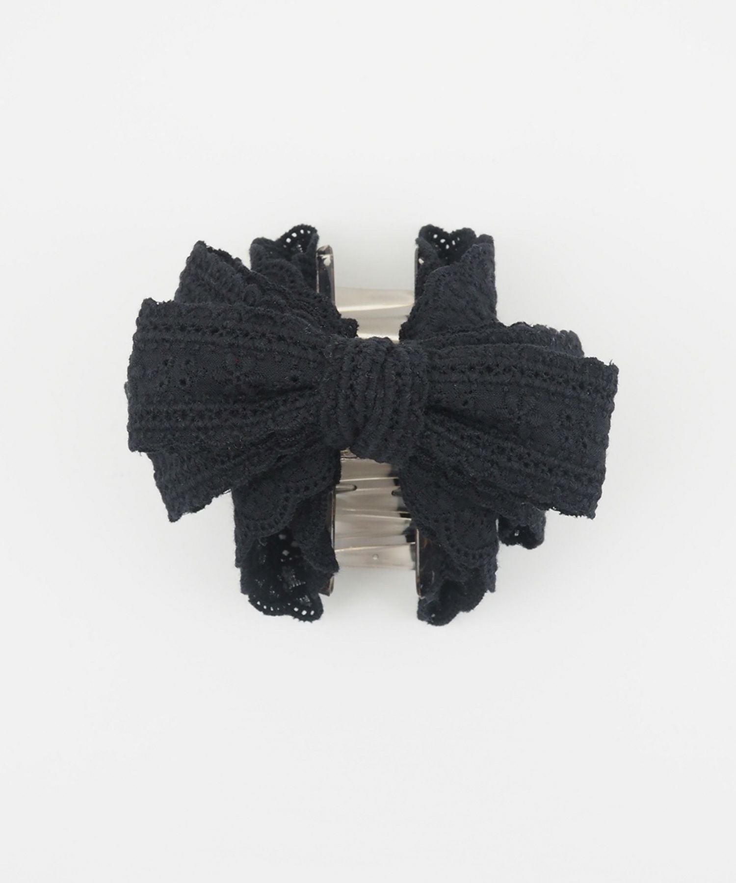 コットンレースリボンフロントバンスクリップ【nuage】