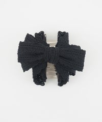 コットンレースリボンフロントバンスクリップ【nuage】