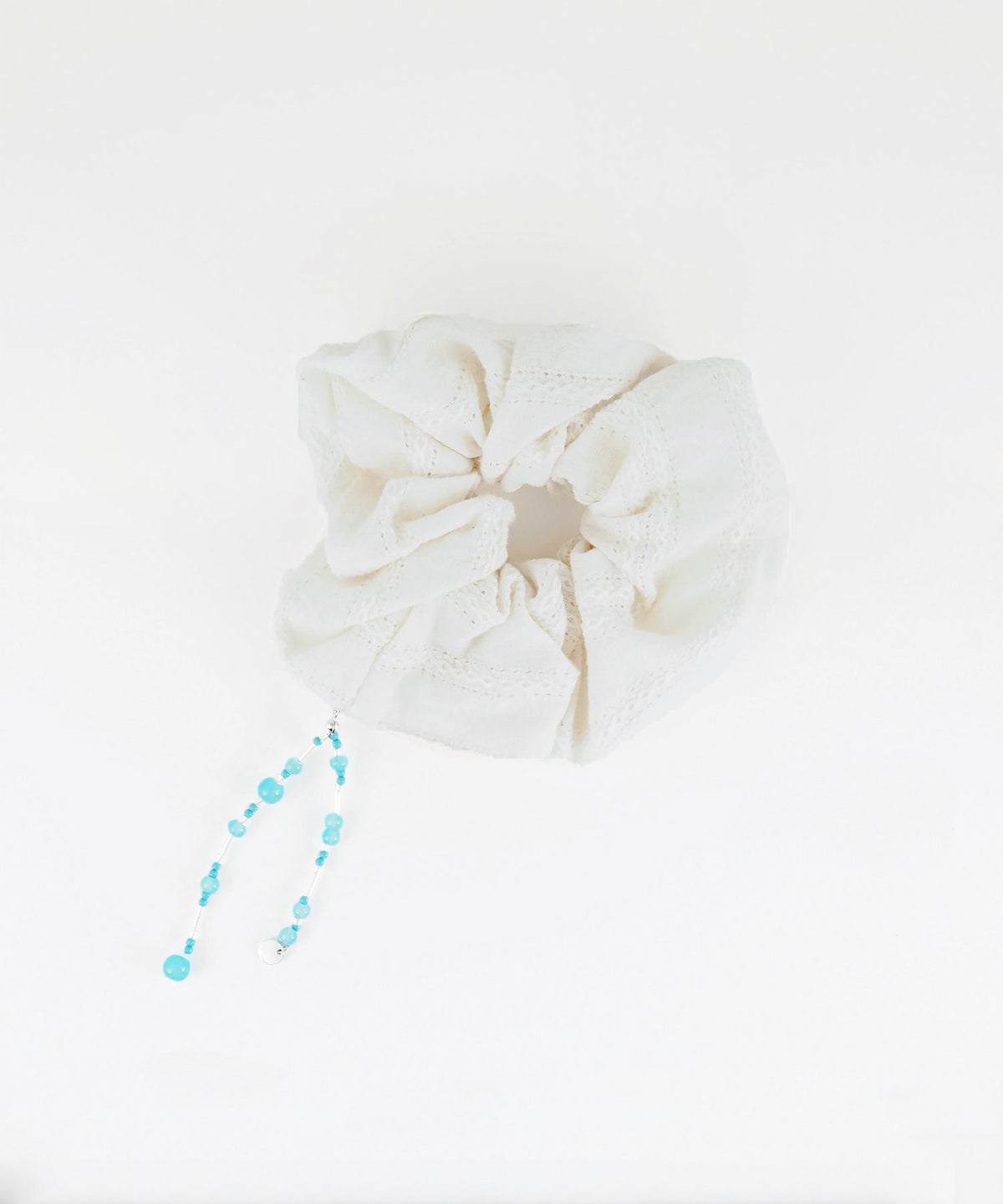 ビーズ付コットンレースシュシュ【nuage】