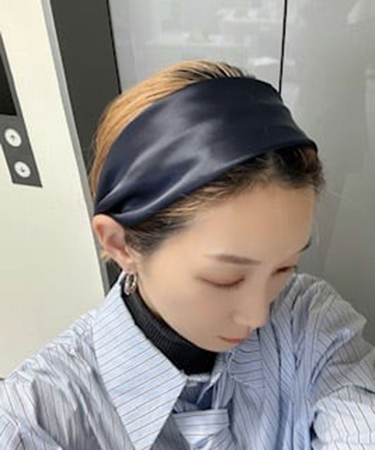 サテン2wayスカーフターバン【nuage】