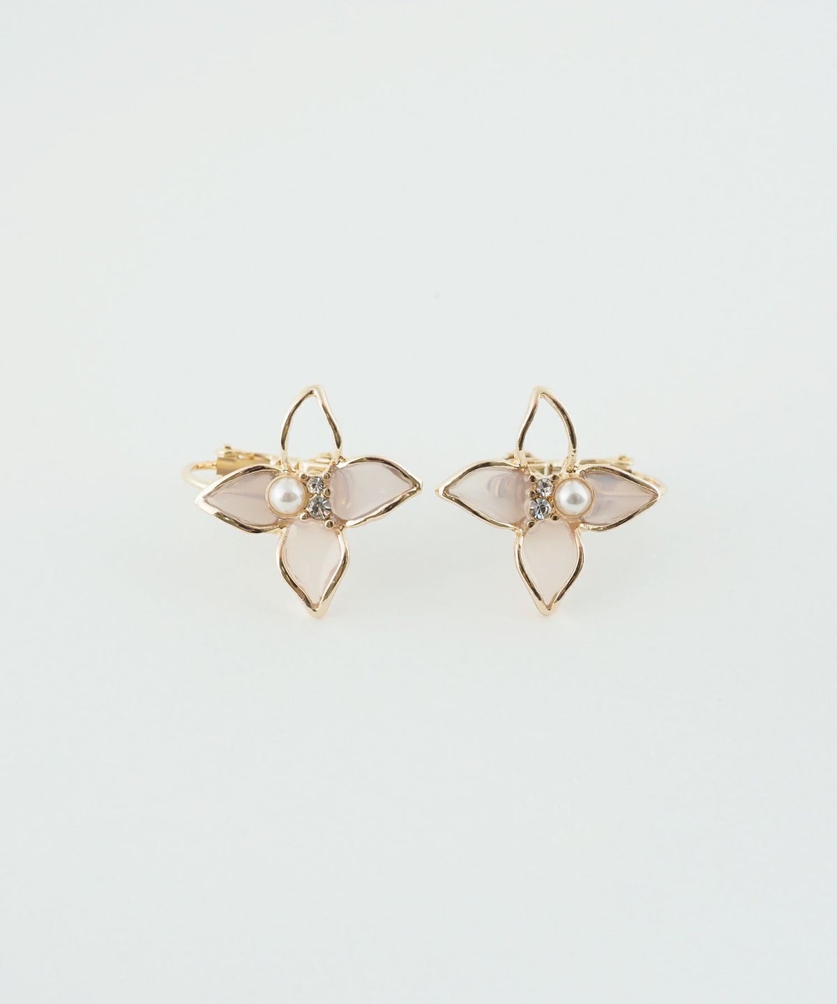 クリアフラワーIMFスプリングイヤリング