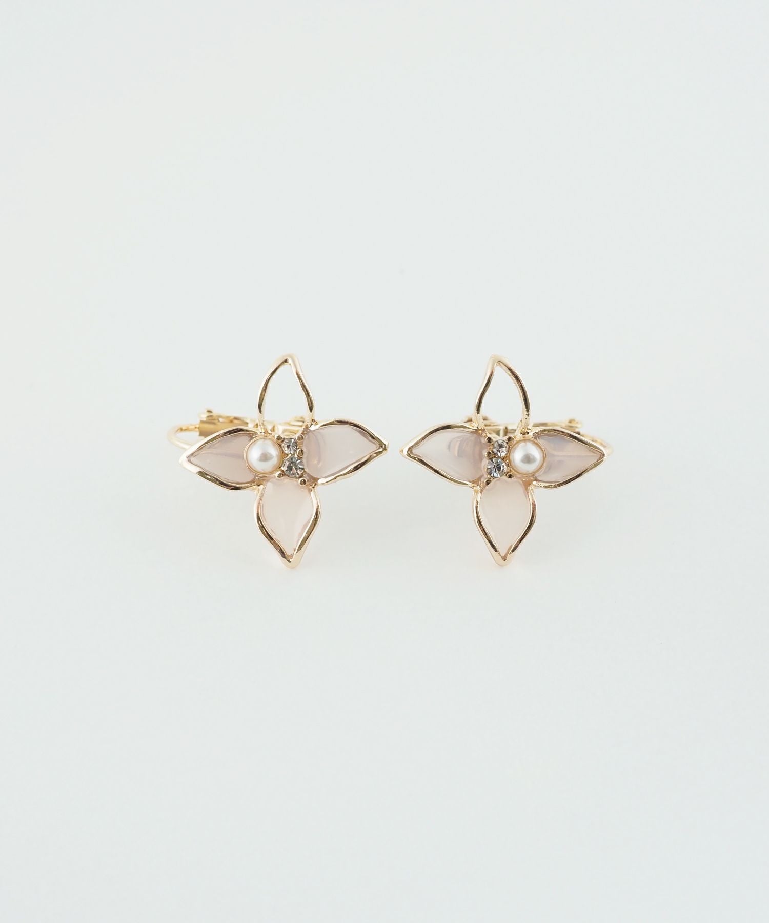 クリアフラワーIMFスプリングイヤリング