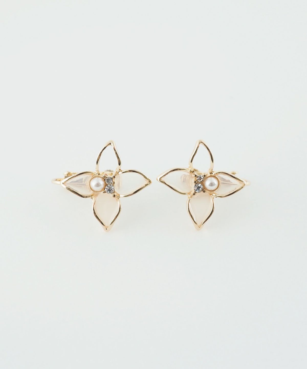 クリアフラワーIMFスプリングイヤリング