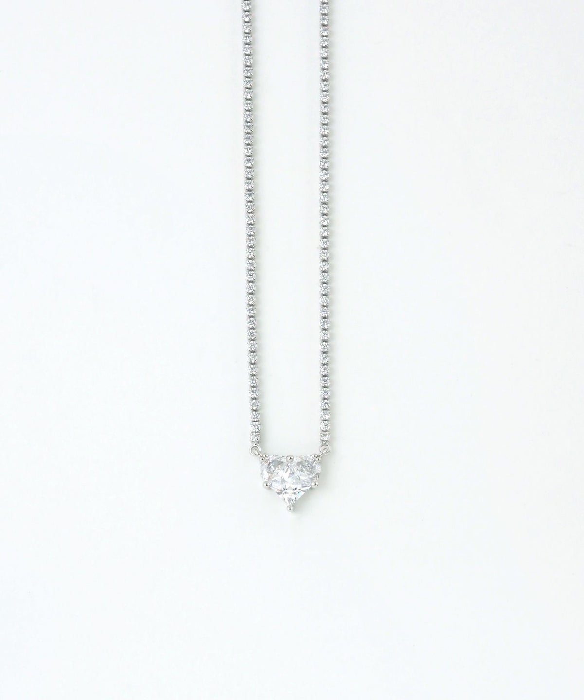 キュービックハートシャイニーネックレス【Dahlia】