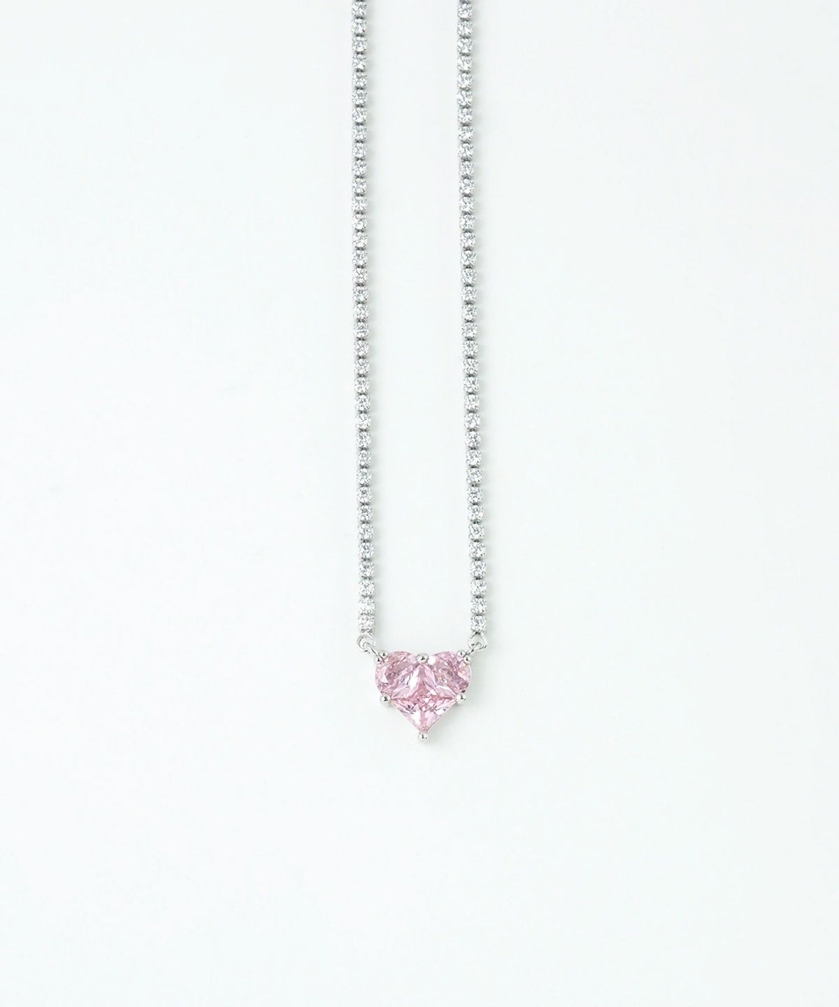 キュービックハートシャイニーネックレス【Dahlia】
