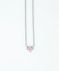 キュービックハートシャイニーネックレス【Dahlia】