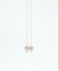 キュービックリボンシャイニーネックレス【Dahlia】