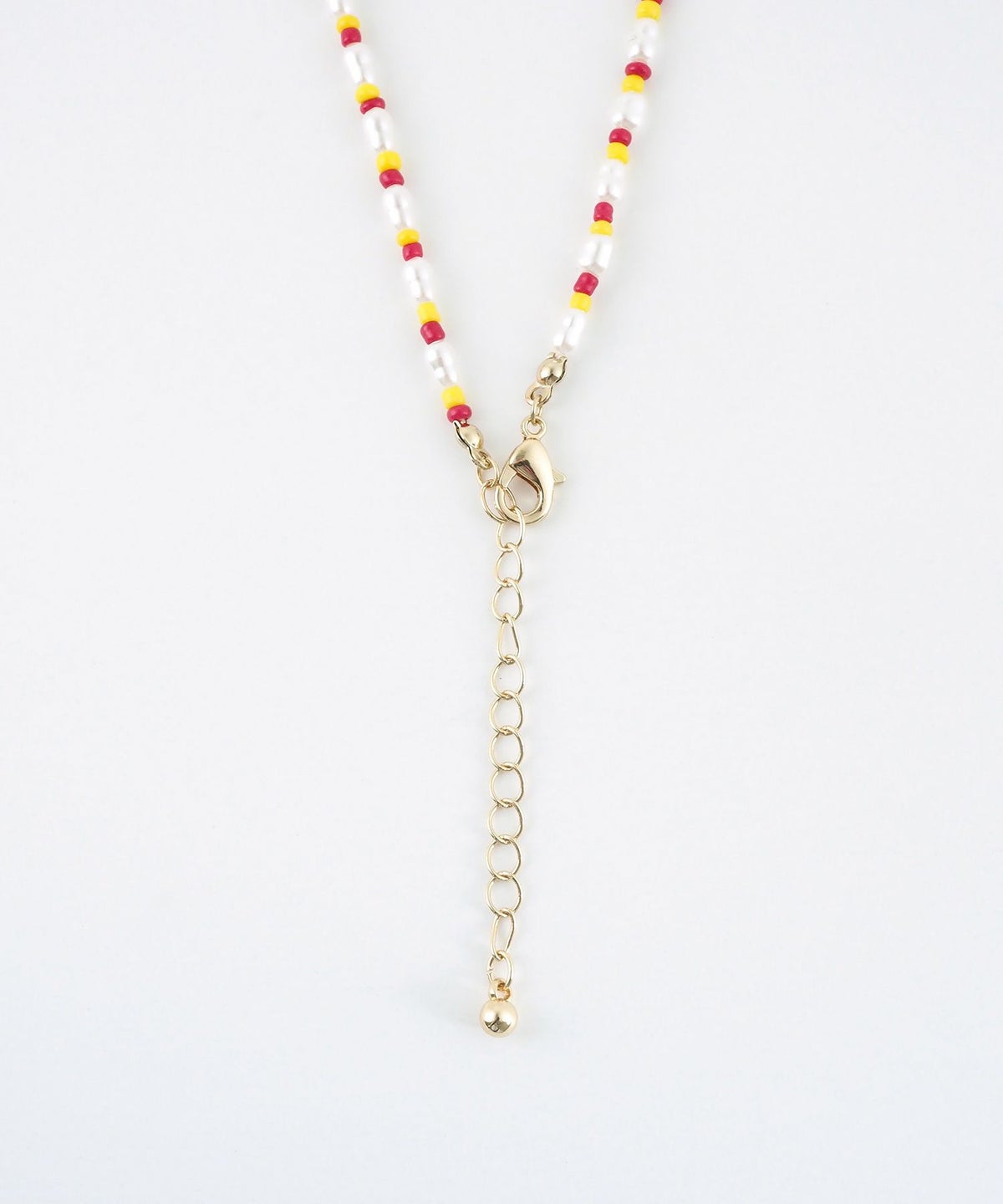 淡水パールクロスハートビーズネックレス