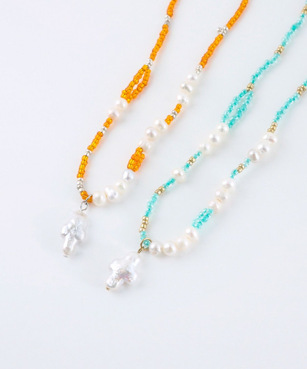 淡水パールビーズネックレス