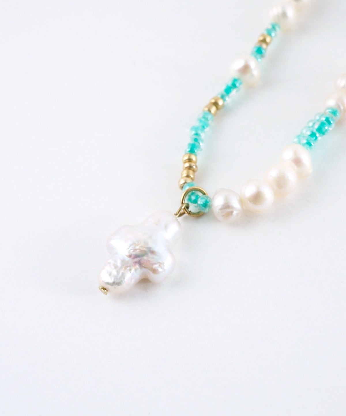 淡水パールビーズネックレス