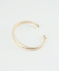 レイヤード3連メタルバングル