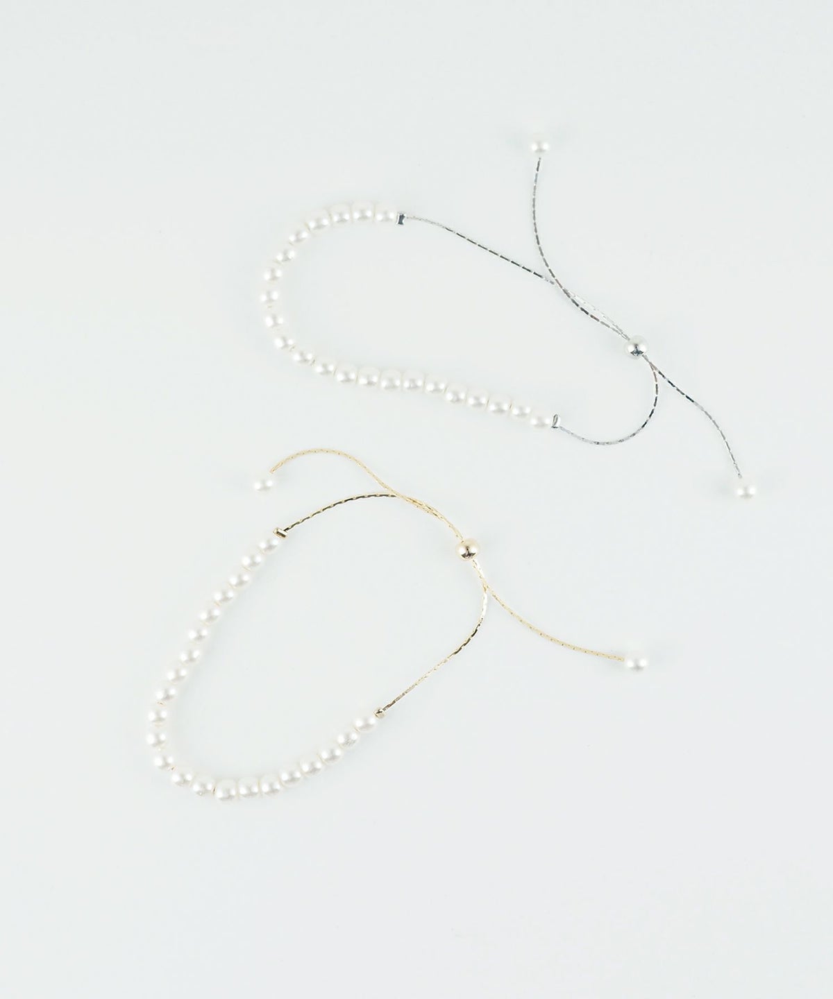 パールスライドチェーンブレスレット