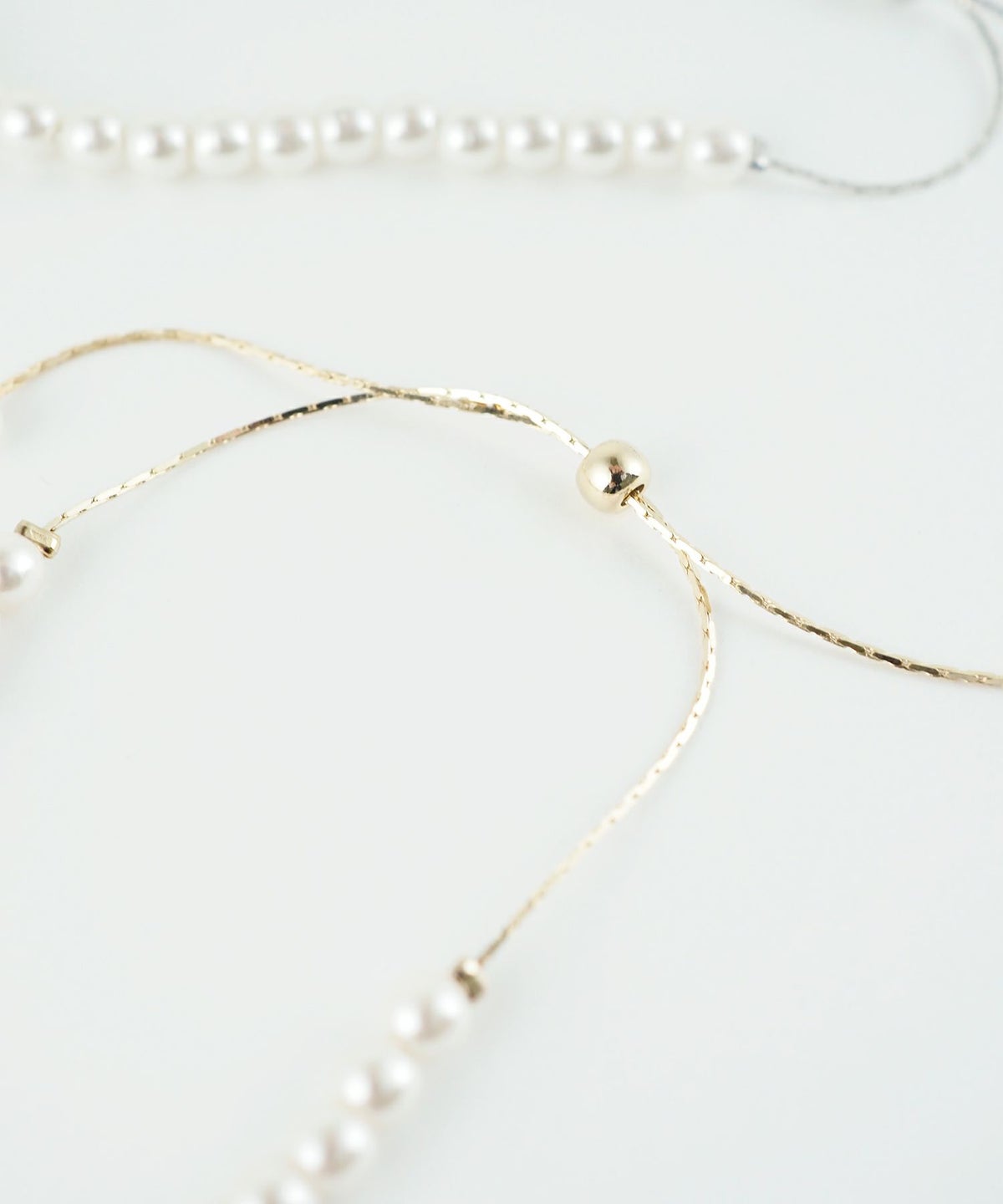 パールスライドチェーンブレスレット