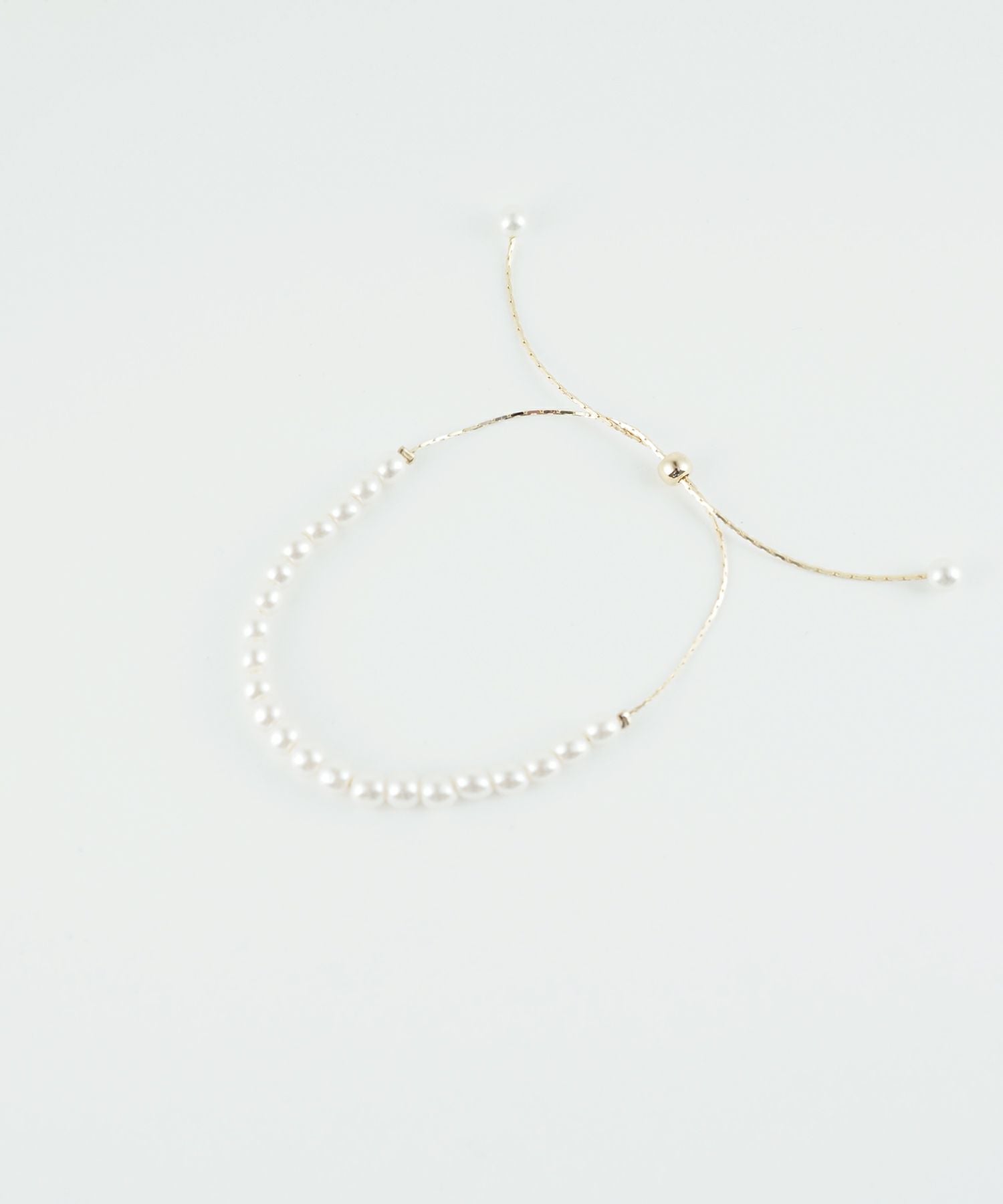 パールスライドチェーンブレスレット