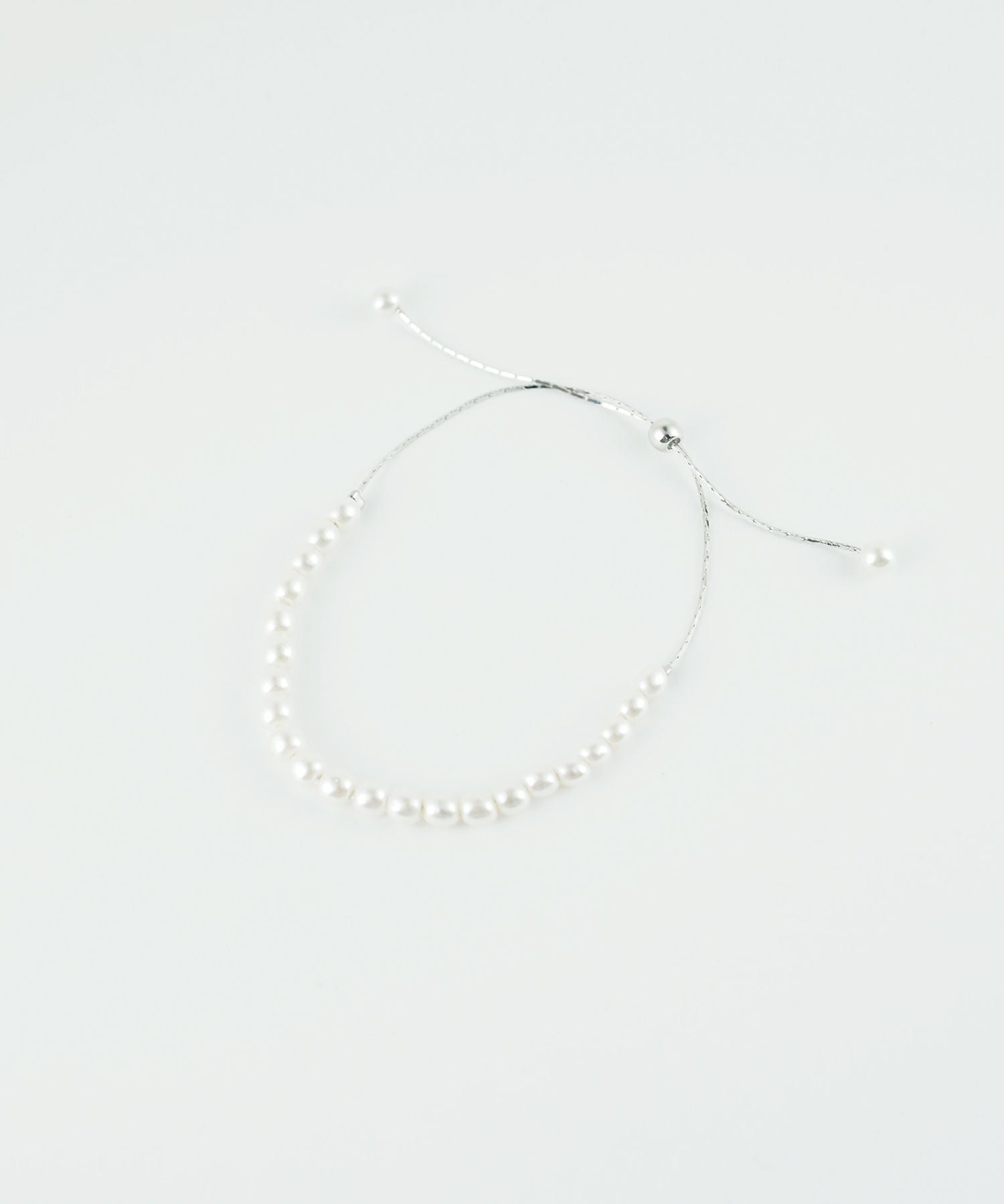 パールスライドチェーンブレスレット