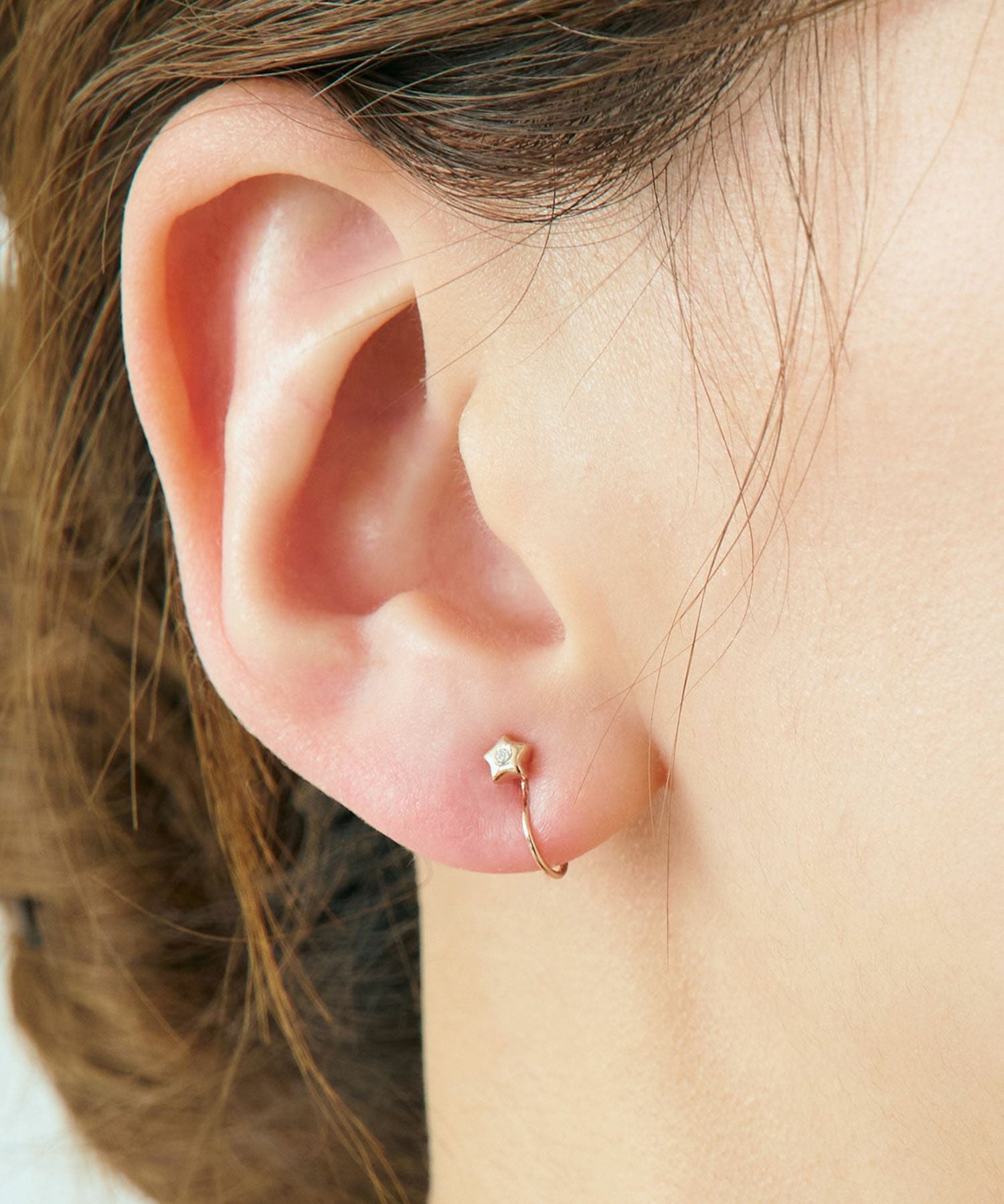 【web限定】ルミタイニースターノンホールイヤリング【Lumirise】