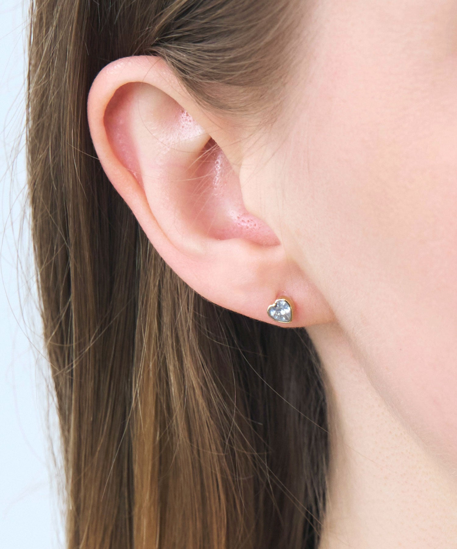 【web限定】ルミハートジルコニアピュアチタンポストピアス【Lumirise】