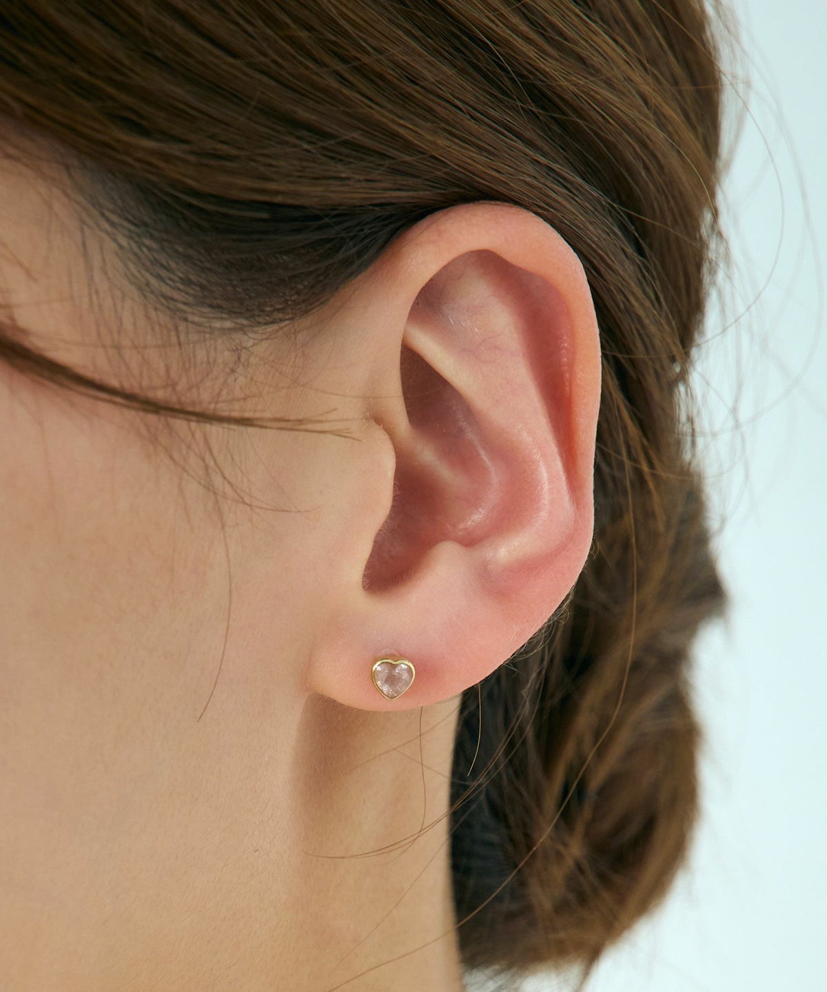 【web限定】ルミハートジルコニアピュアチタンポストピアス【Lumirise】