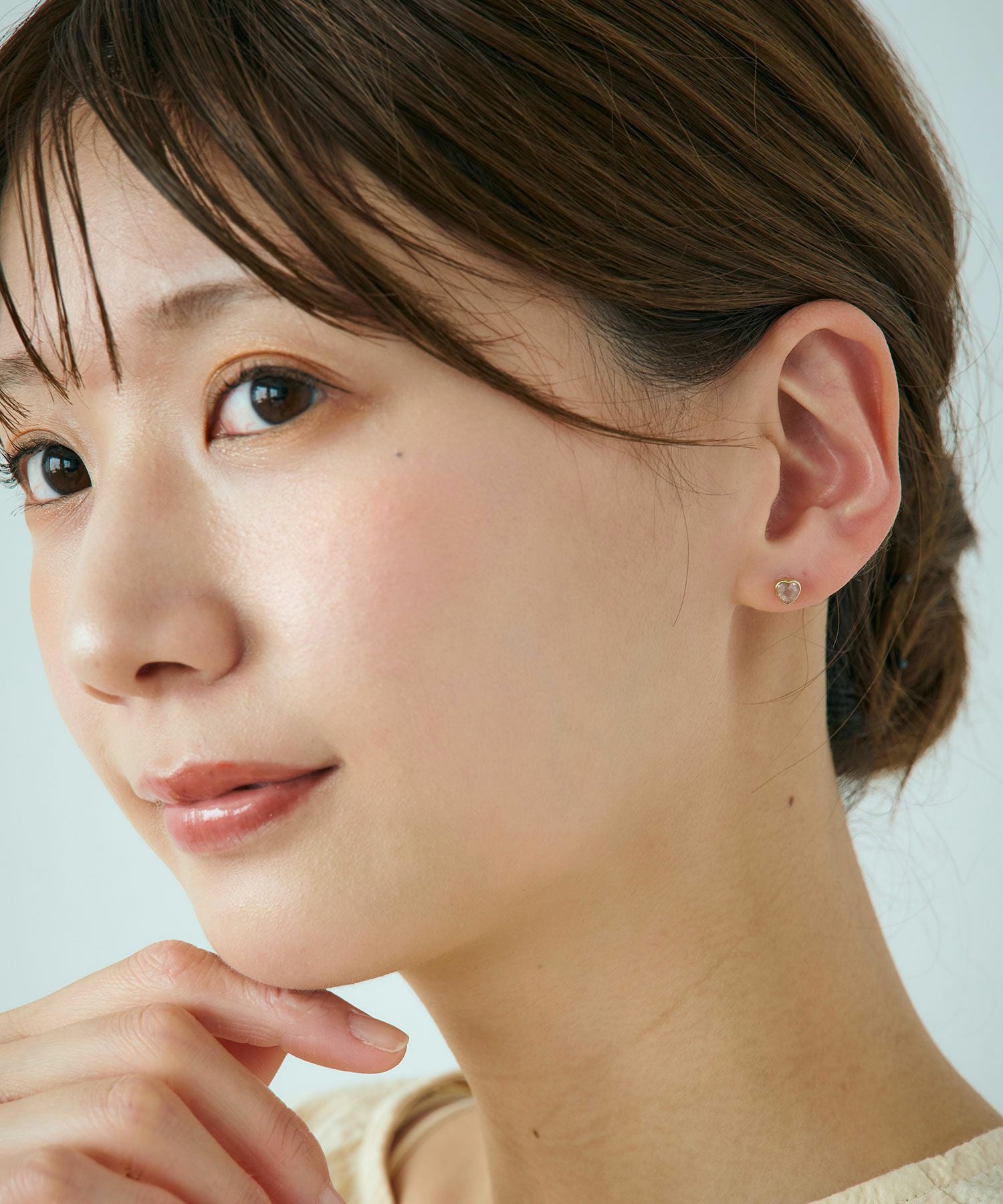 web限定】ルミハートジルコニアピュアチタンポストピアス【Lumirise