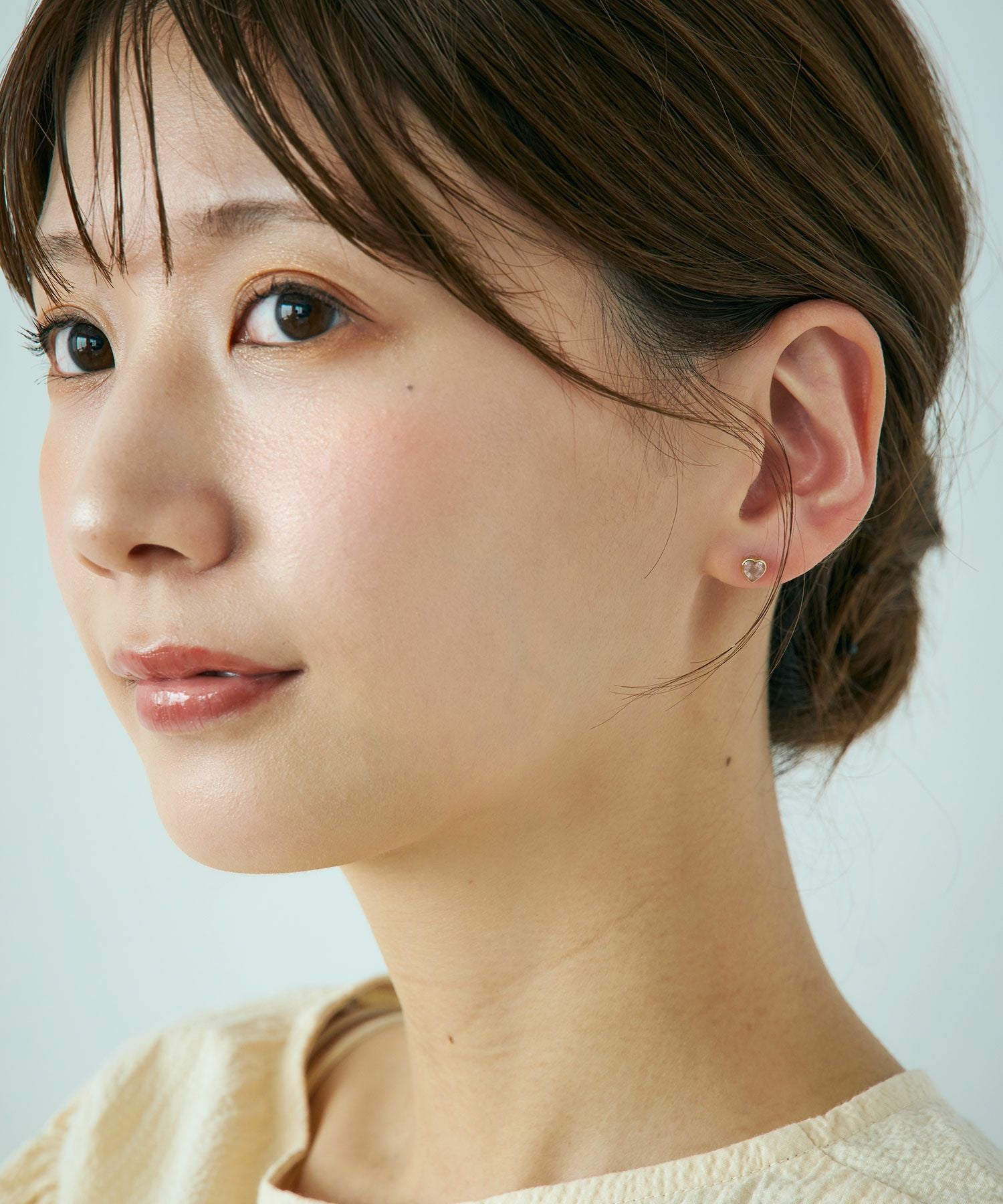 【web限定】ルミハートジルコニアピュアチタンポストピアス【Lumirise】