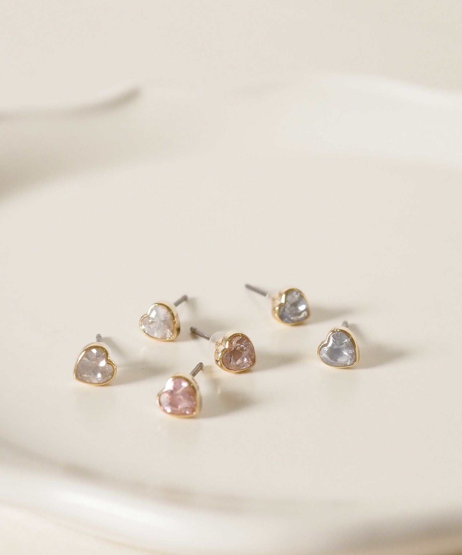 【web限定】ルミハートジルコニアピュアチタンポストピアス【Lumirise】