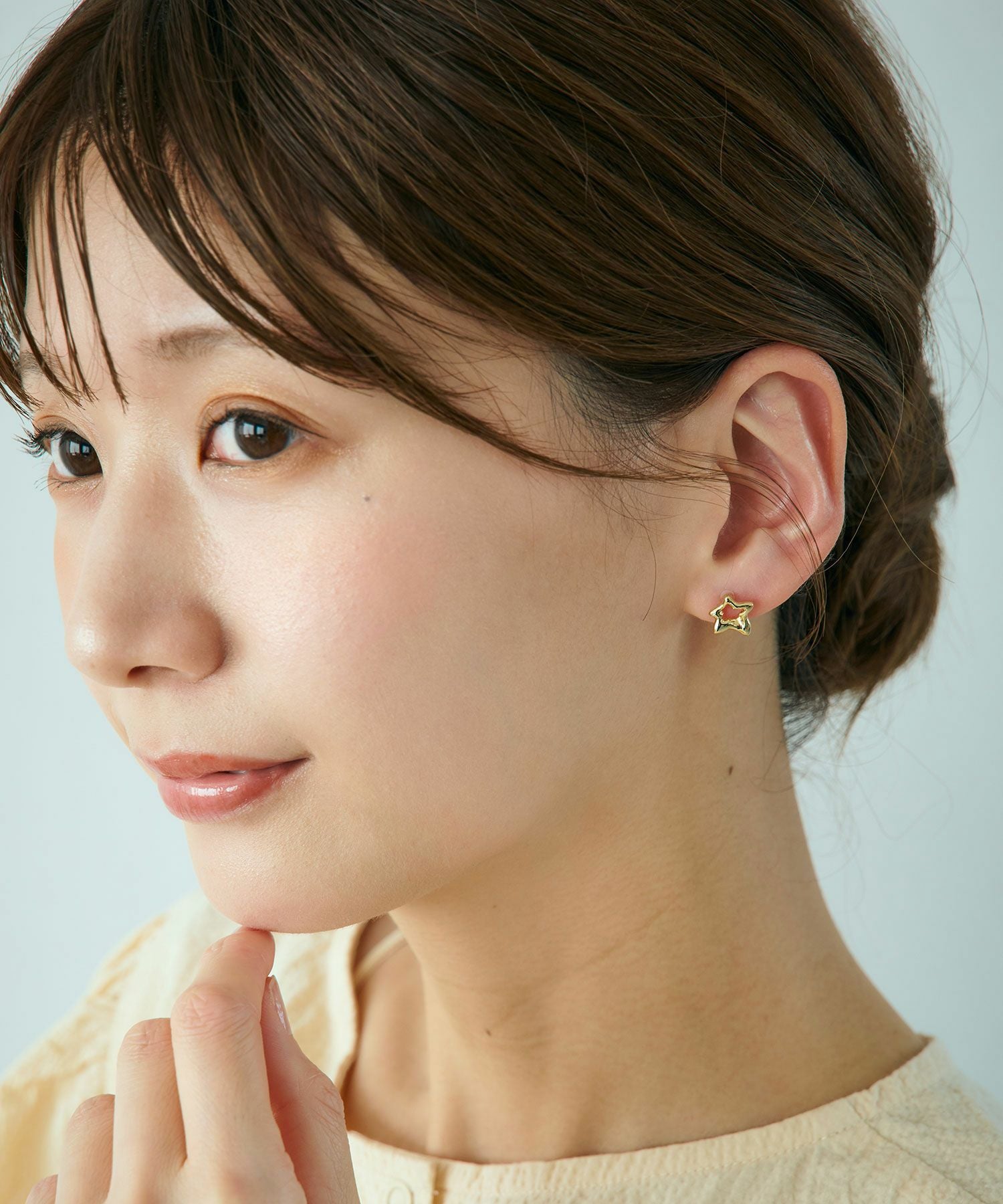 【web限定】ルミオープンスターピュアチタンポストピアス【Lumirise】