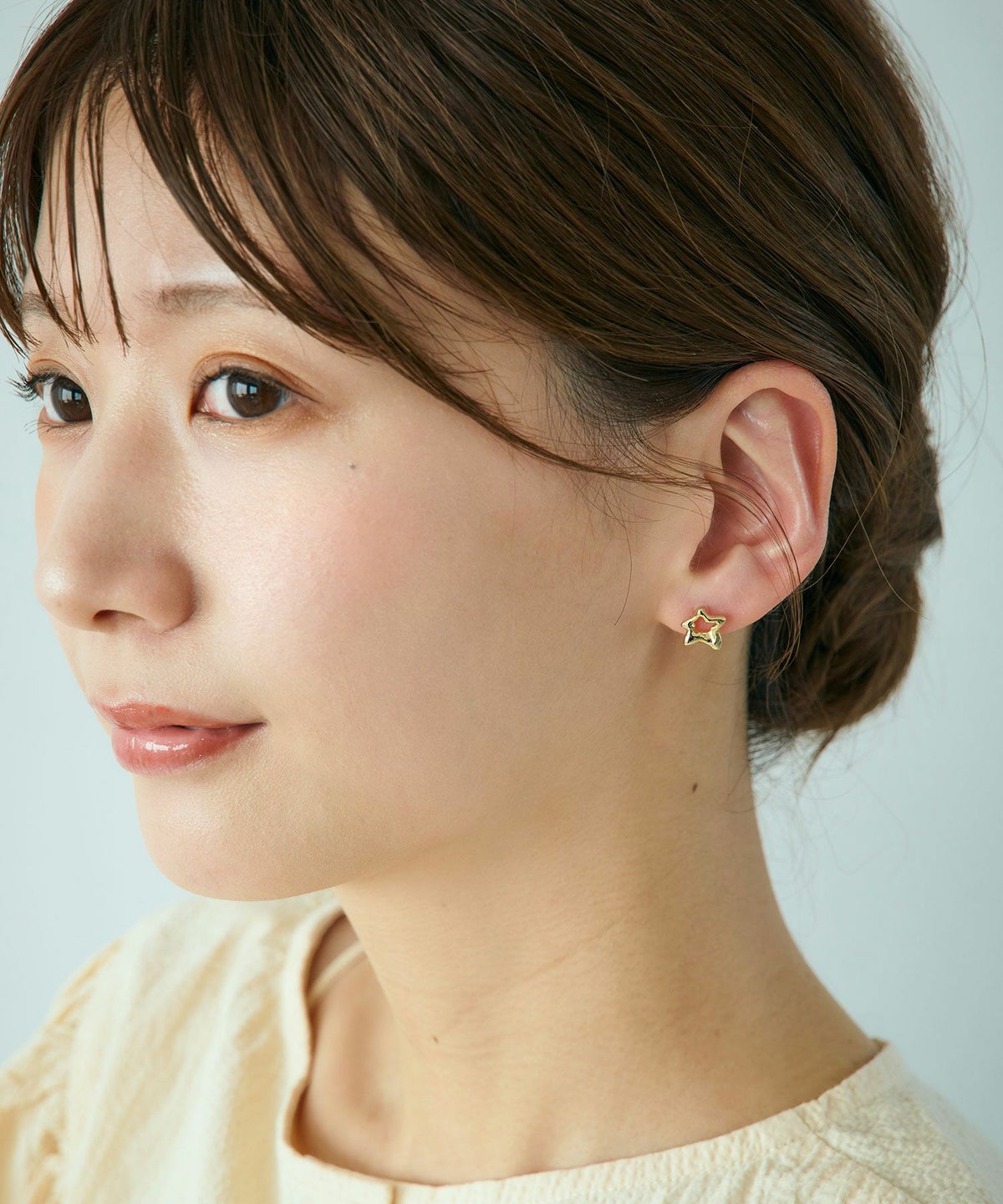 【web限定】ルミオープンスターピュアチタンポストピアス【Lumirise】