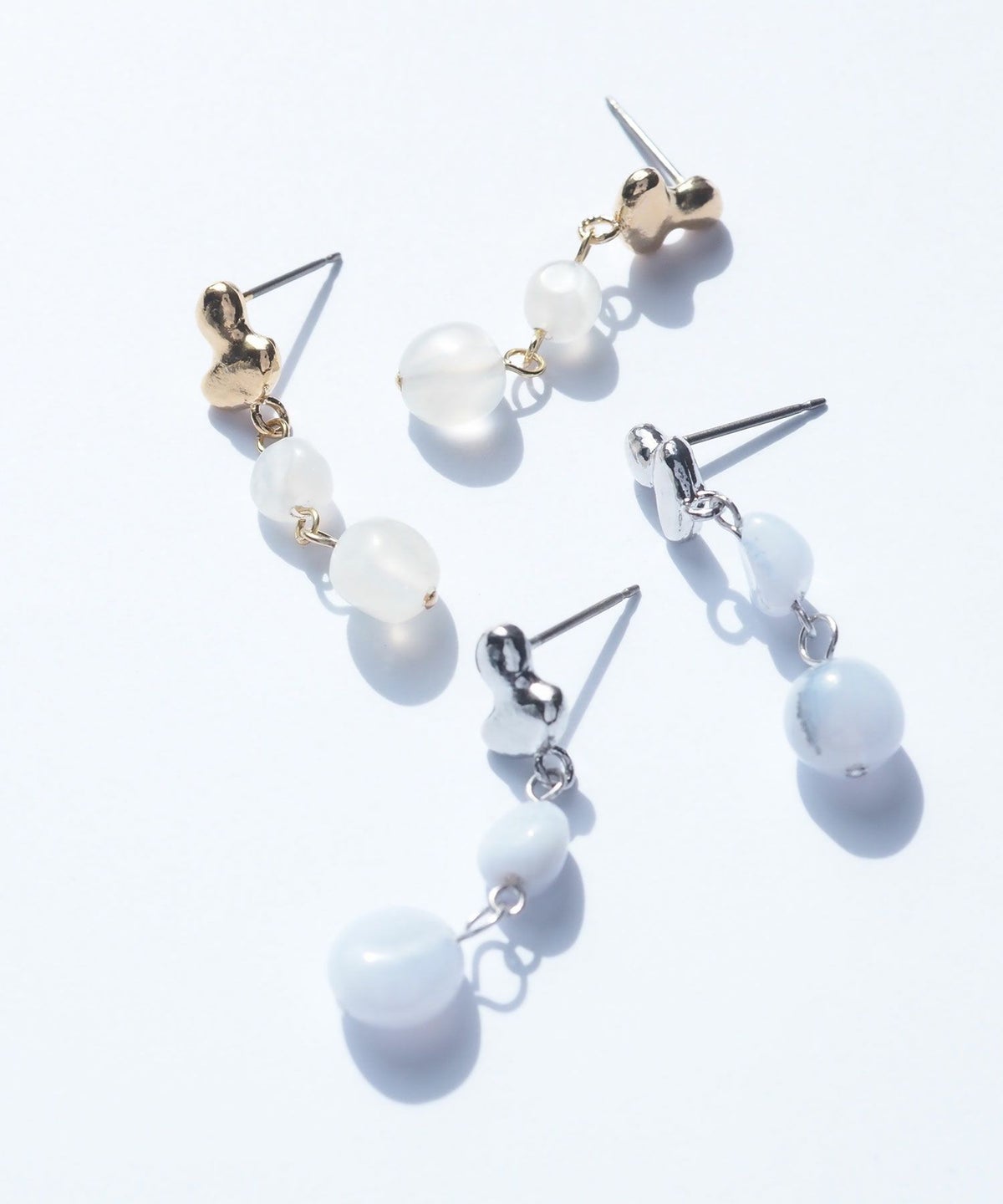 バロックストーンピュアチタンポストピアス 【ISS】