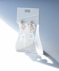 クリアドロップピュアチタンポストピアス 【ISS】