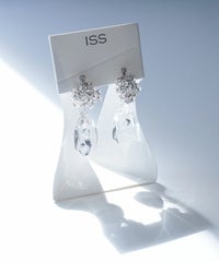 クリアドロップピュアチタンポストピアス 【ISS】