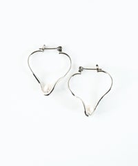 ハートパールピュアチタンポストピアス 【ISS】