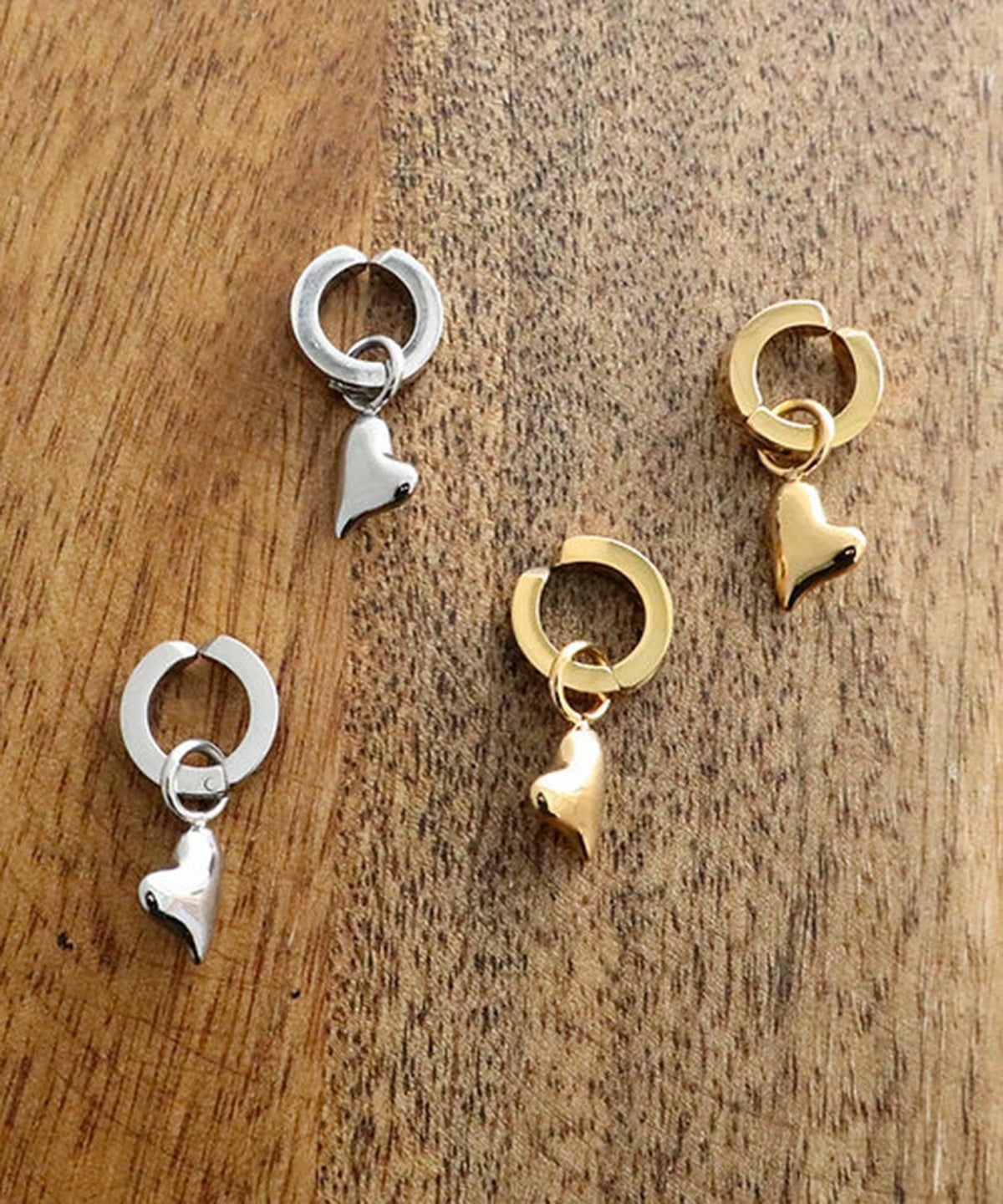 ハートワンタッチサージカルステンレスイヤリング