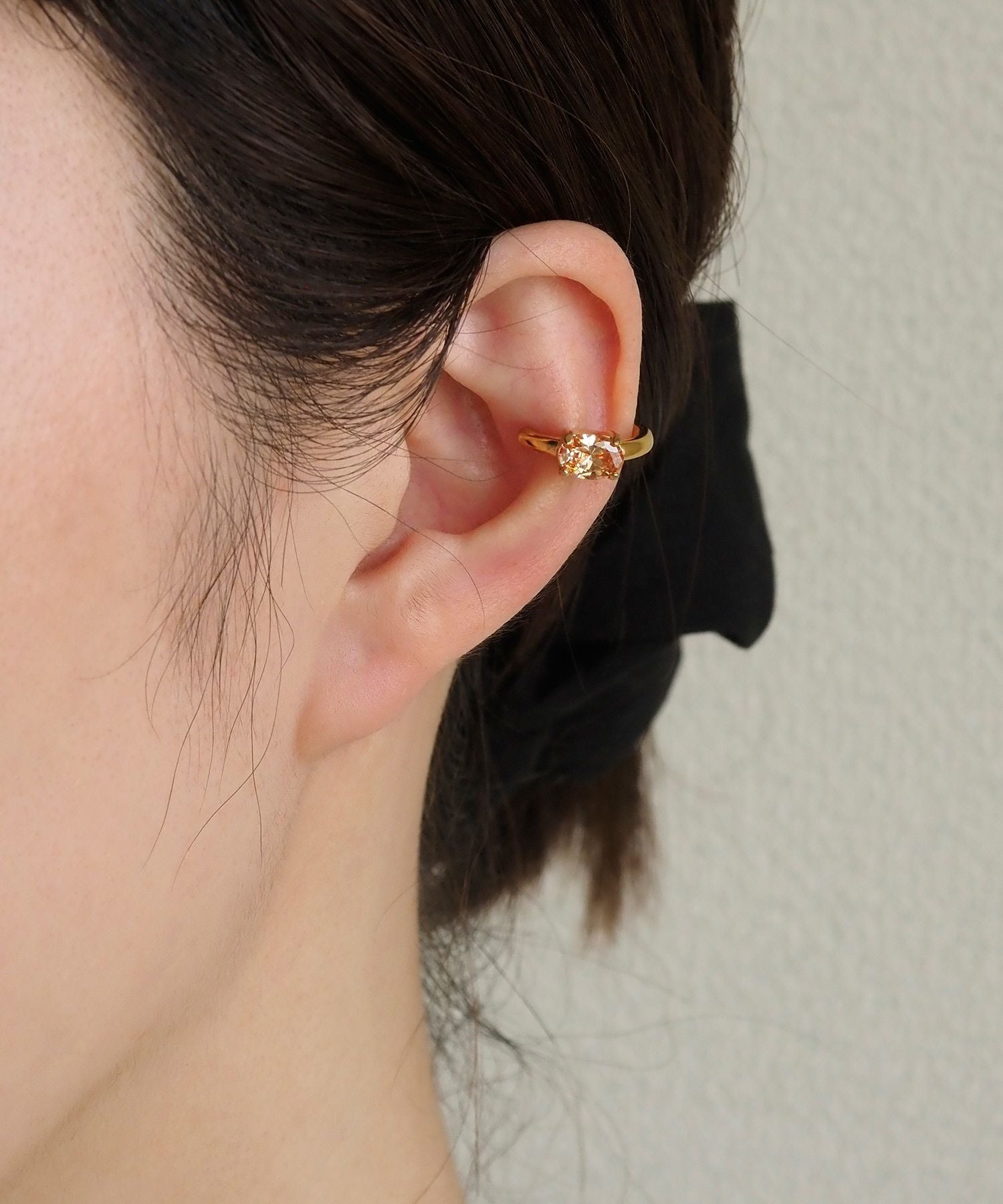 オーバルキュービックサージカルステンレスイヤーカフ