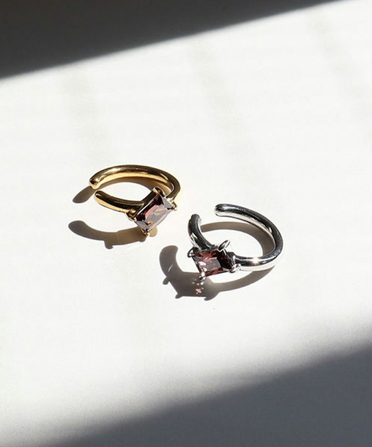 スクエアキュービックサージカルステンレスイヤーカフ