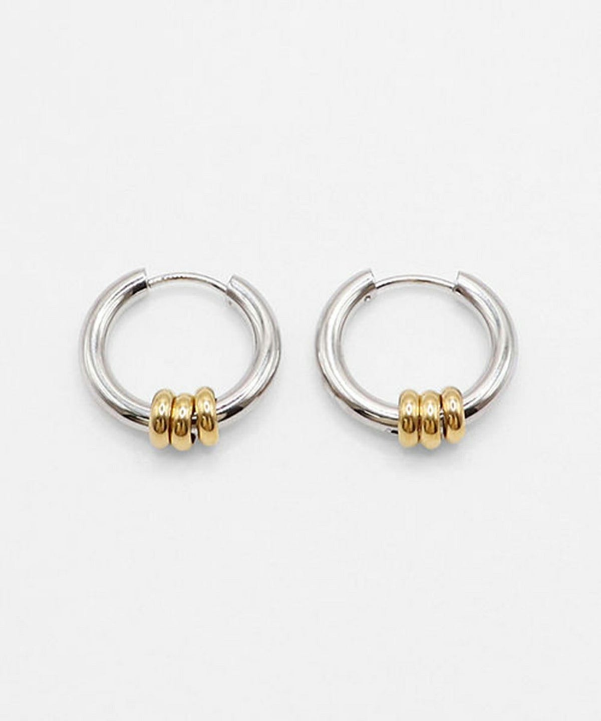 バイカラーフープサージカルステンレスピアス