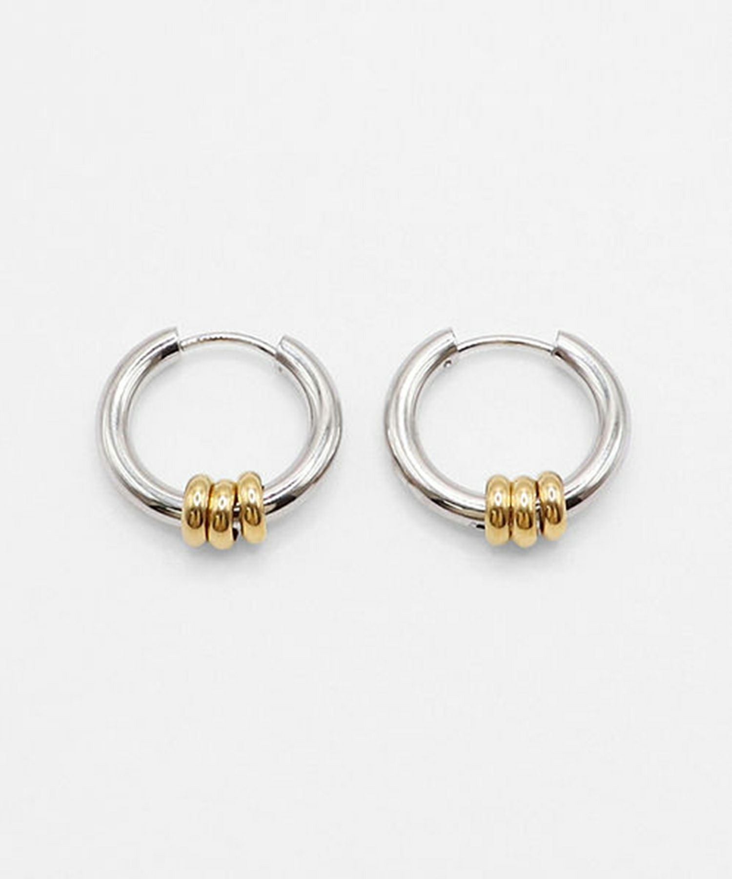 バイカラーフープサージカルステンレスピアス