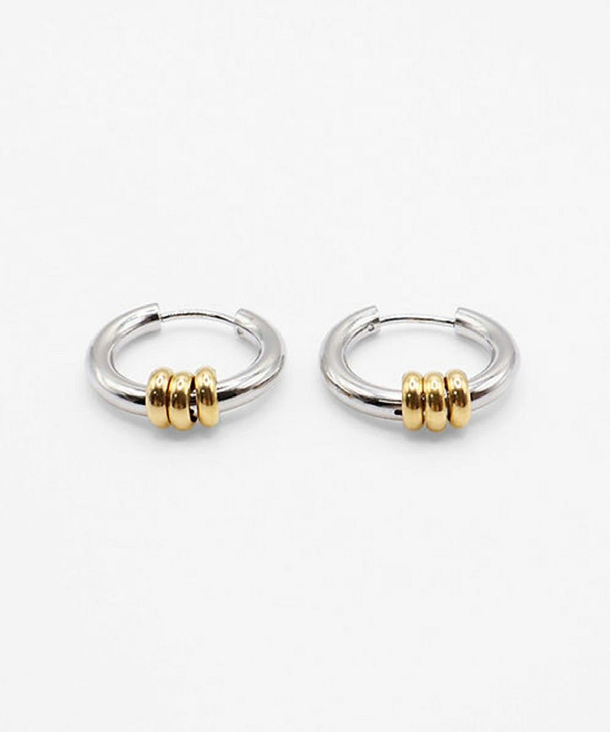 バイカラーフープサージカルステンレスピアス