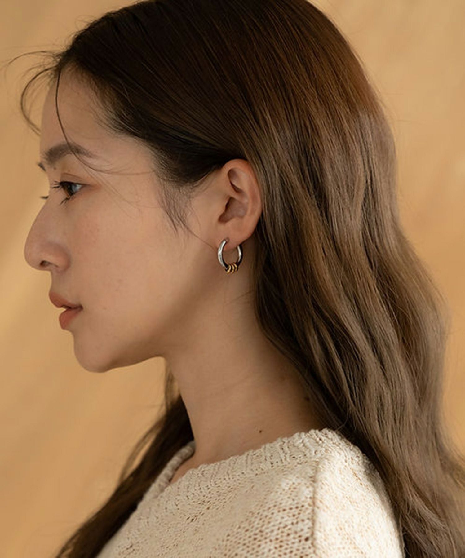 バイカラーフープサージカルステンレスピアス