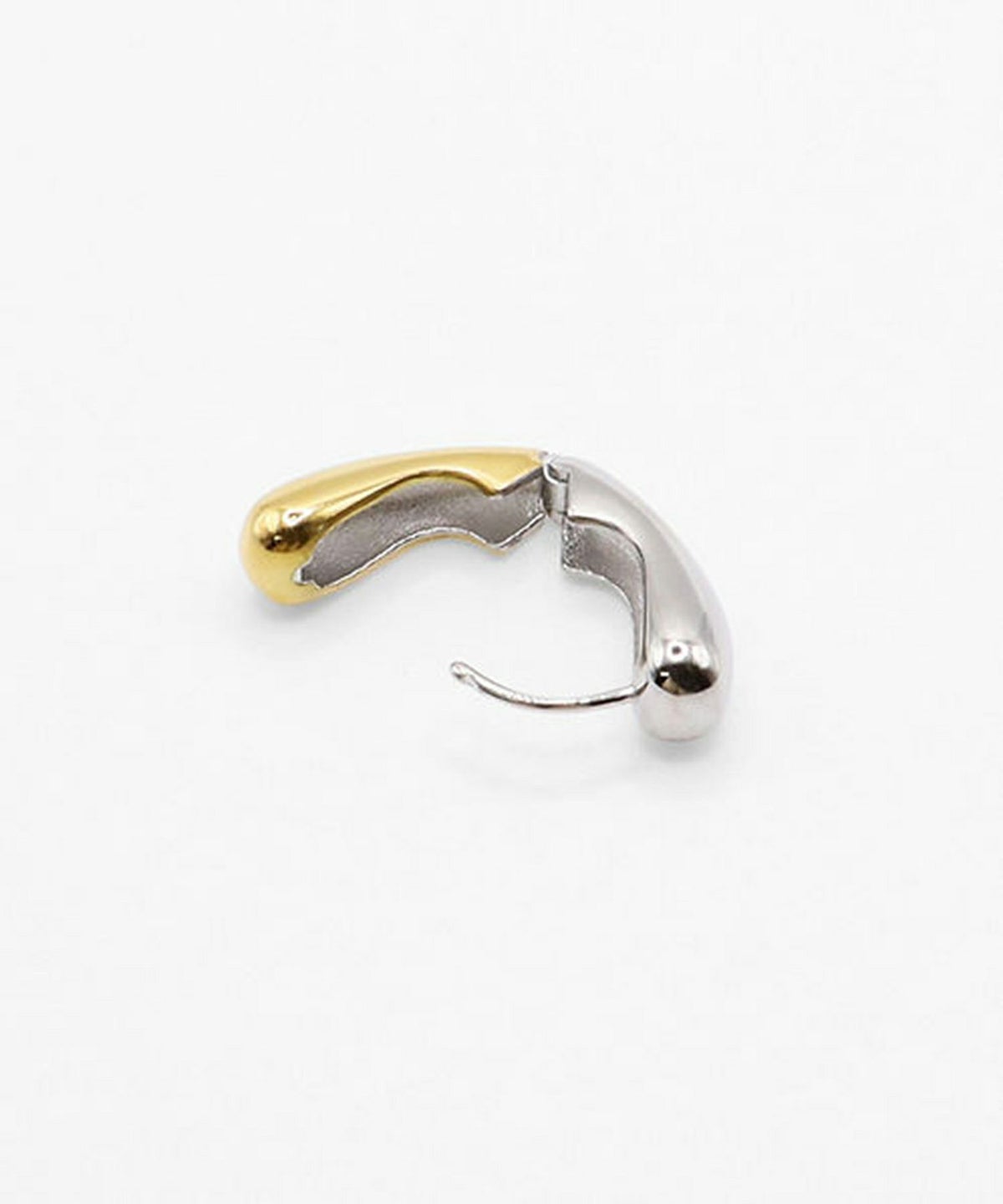 バイカラーハートフープサージカルステンレスピアス