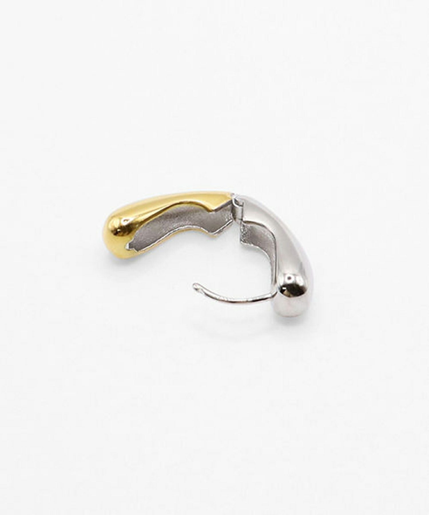 バイカラーハートフープサージカルステンレスピアス