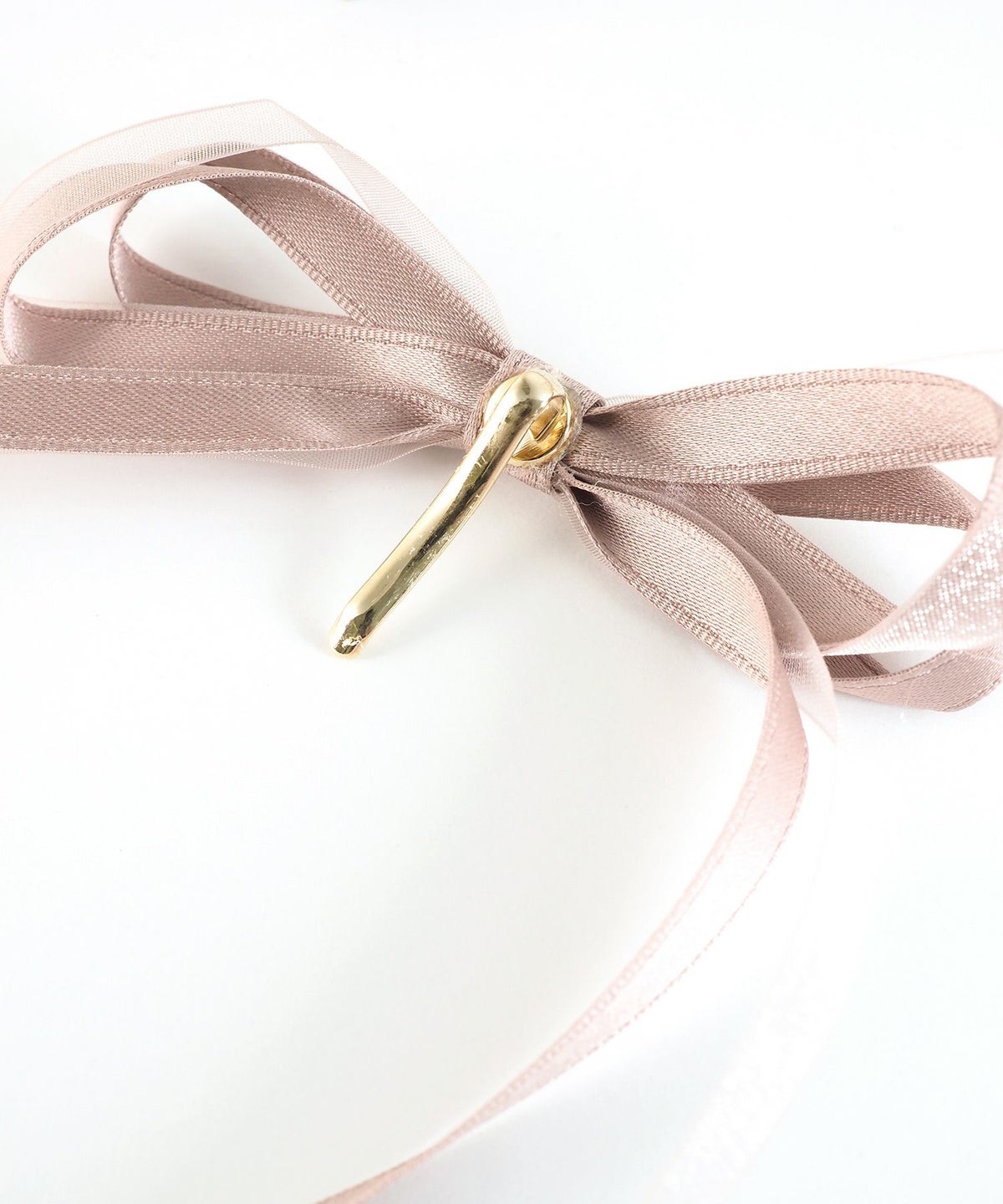 サテンオーガンジーリボンポニーフック