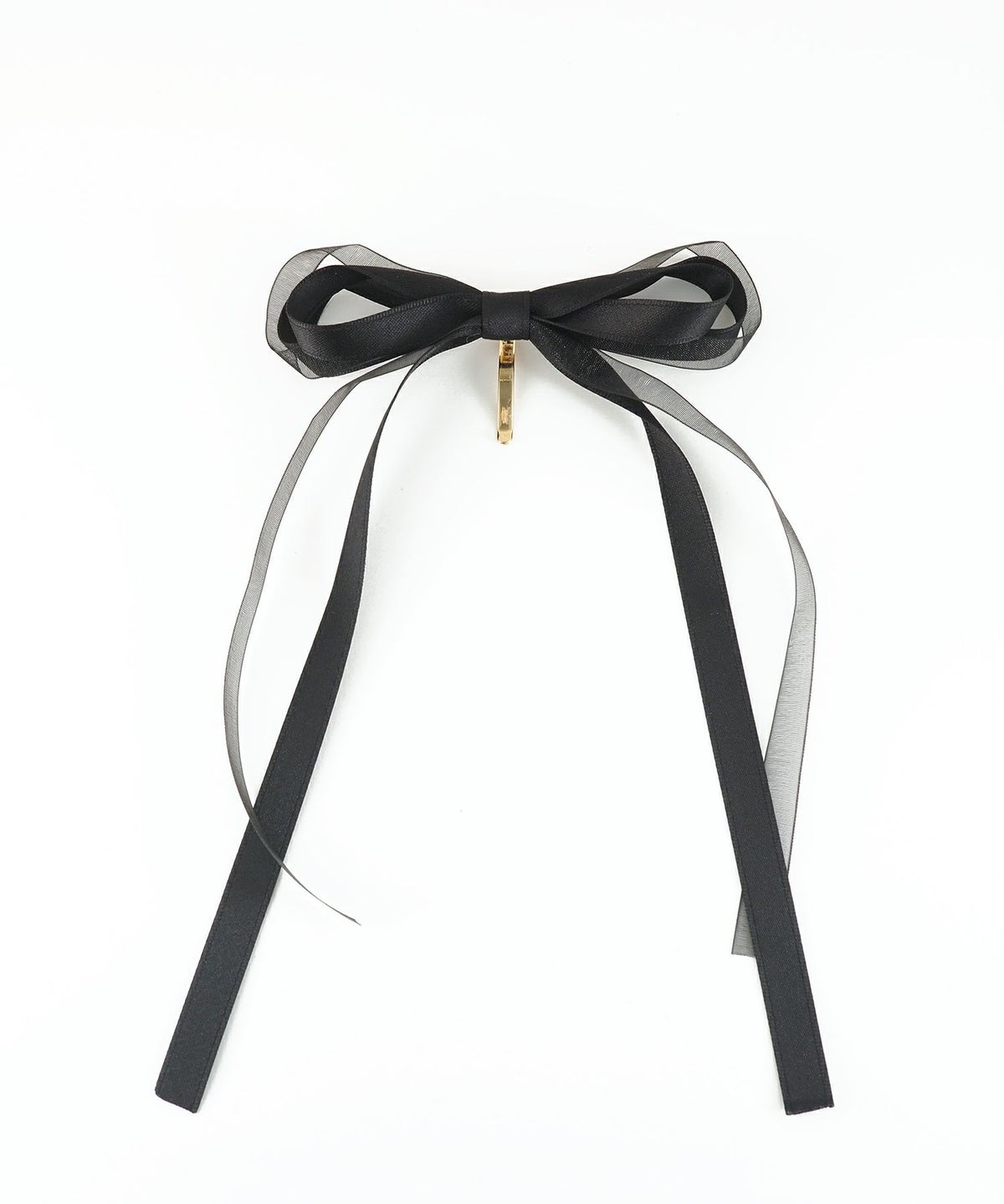 サテンオーガンジーリボンポニーフック