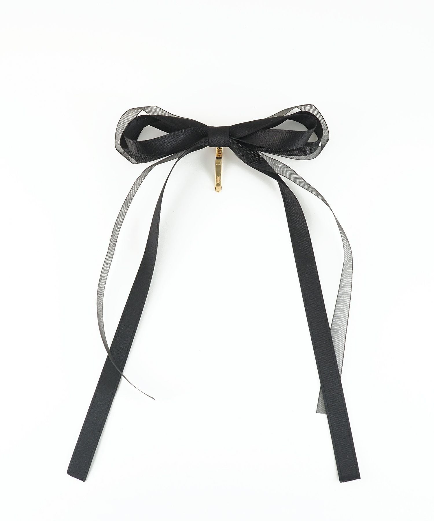 サテンオーガンジーリボンポニーフック