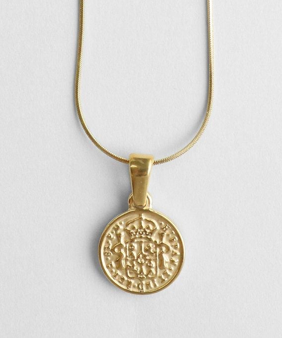 サークルコインサージカルステンレスネックレス