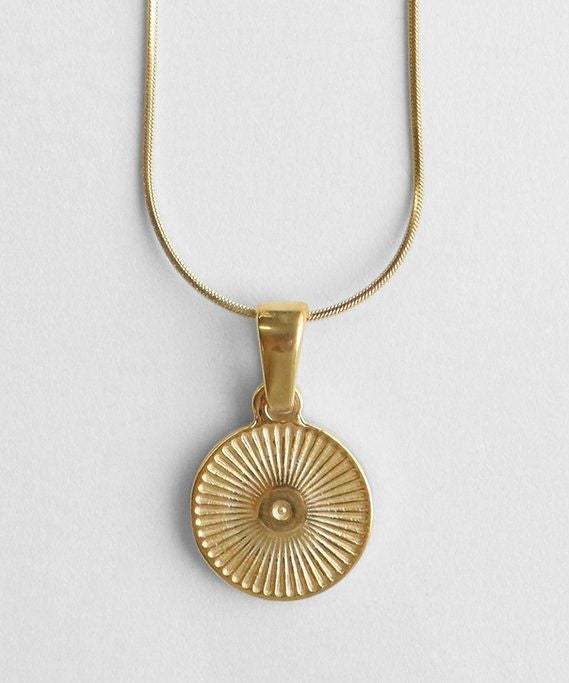 サークルコインサージカルステンレスネックレス