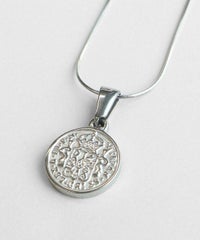 サークルコインサージカルステンレスネックレス