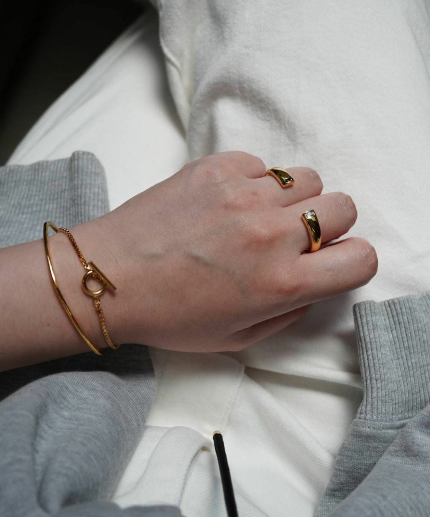 2トーンダブルリング